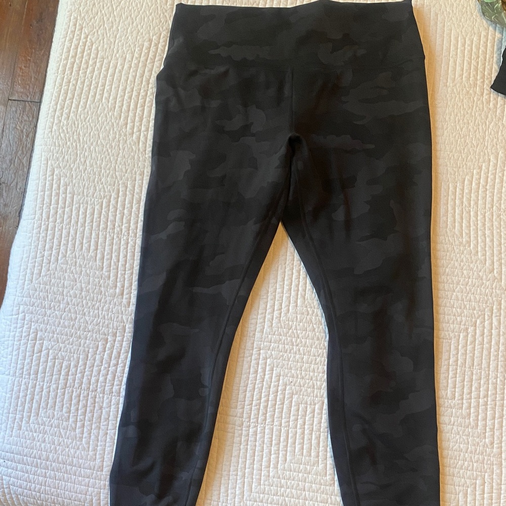 lululemon athletica Wunder Train Black Camo High-Rise Leggings